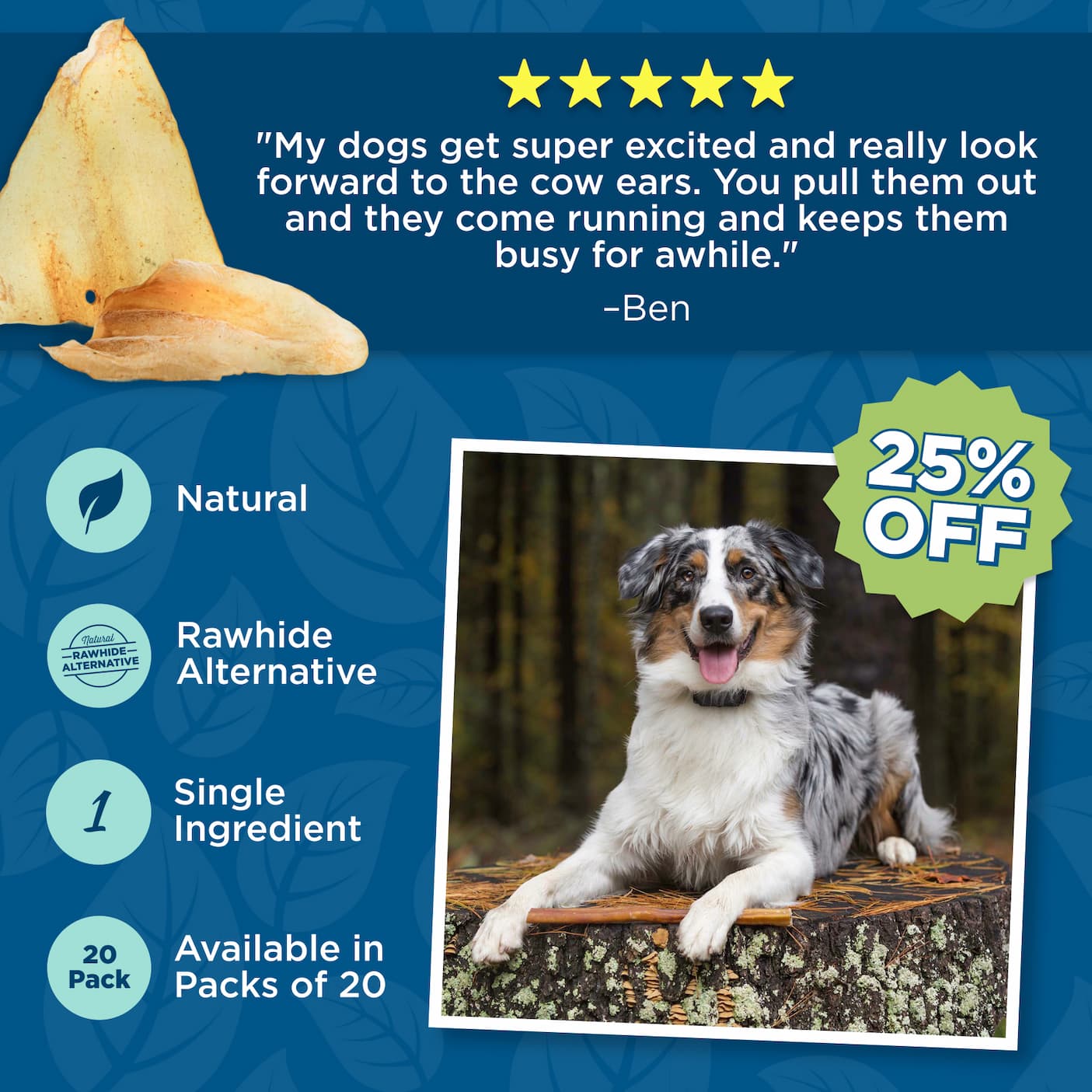 natural cow ears on sale