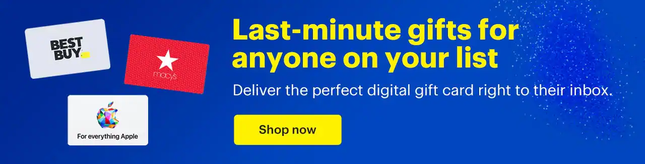 Last-minute gifts for anyone on your list. Deliver the perfect digital gift card right to their inbox. Shop now.