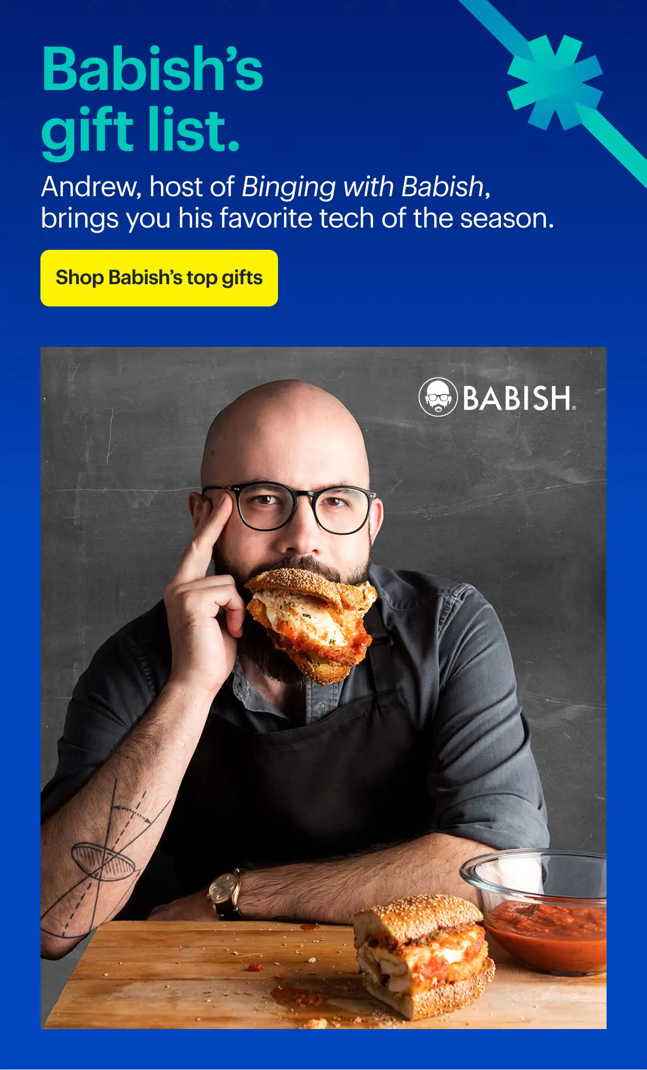 Babish’s gift list.  Photo of Andrew Rea.