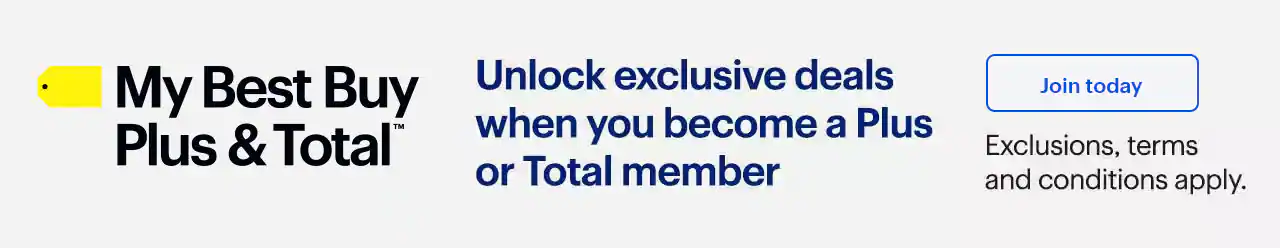 My Best Buy Plus & Total. Unlock exclusive deals when you become a Plus or Total member. Join today. Exclusions, terms and conditions apply. 