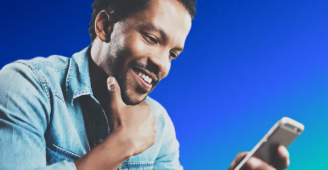Man using phone
