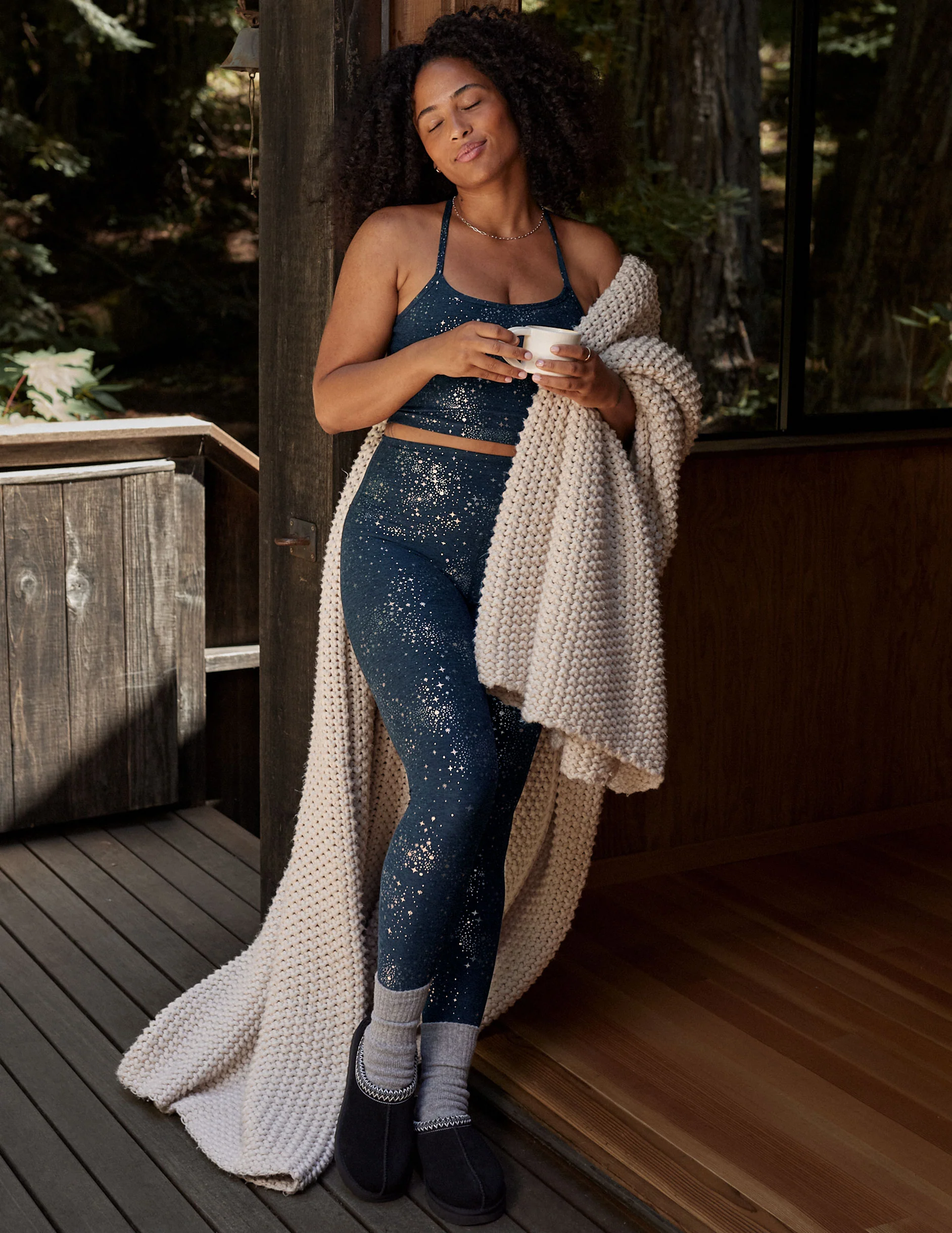 Image of Navy Lucky Stars SoftShine High Waisted Legging