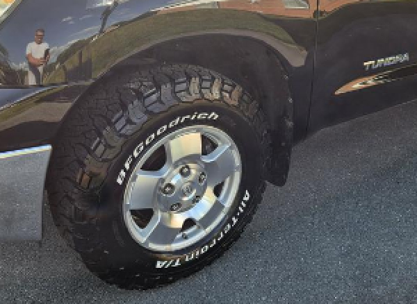 A closeup shot BFGoodrich tire 