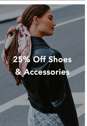 25% off shoes and accessories