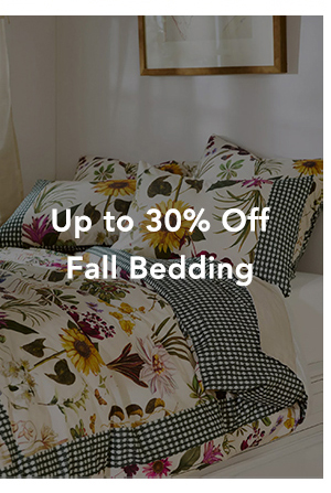 up to 30% off fall bedding