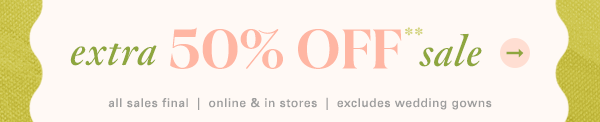 extra 50% Off** sale