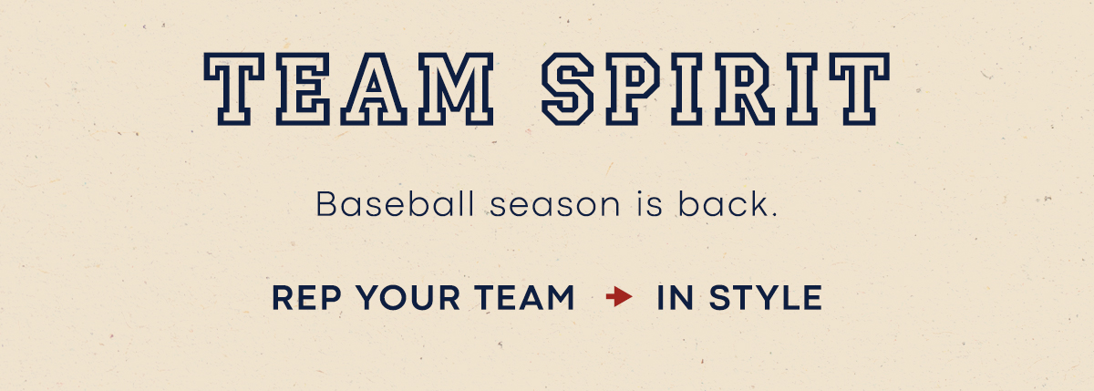 team spirit, baseball season is back. rep your team in style