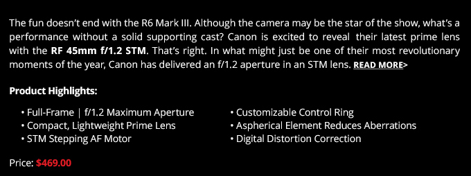 Canon is excited to reveal their latest prime lens...Read More