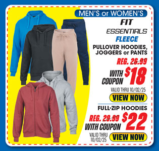 Fit Essentials Men's Pullover Fleece Hoodie, Jogger or Pants
