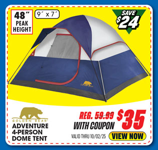 Golden Bear Adventure 4-Person Dome Tent