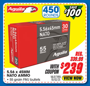 Aguila 5.56 x 45mm NATO 55GR 450 Round
