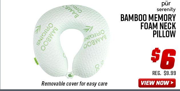 Pur Serenity Bamboo Memory Foam Neck Pillow