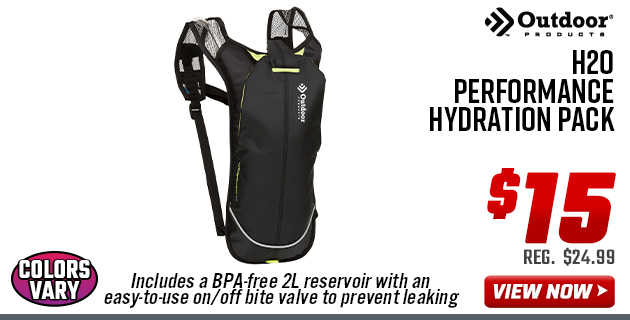 Outdoor Products H2O Performance Hydration Pack