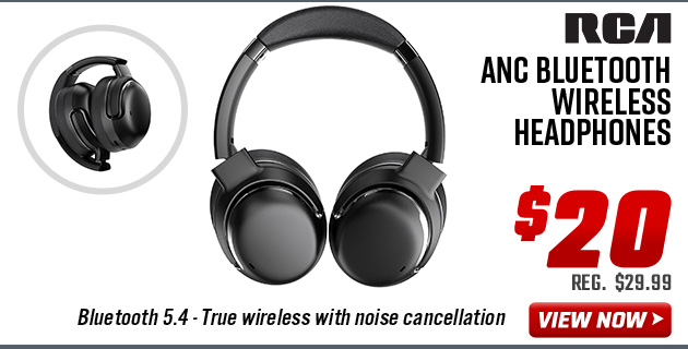 RCA ANC Bluetooth Wireless Headphones