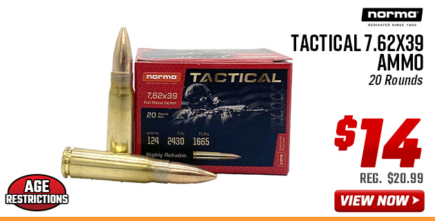 Norma Tactical 7.62x39 Ammo