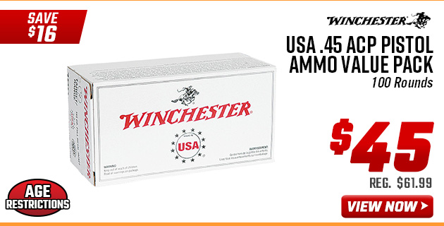 Winchester USA .45 ACP Pistol Ammo Value Pack