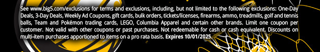 See www.big5.com/exclusions