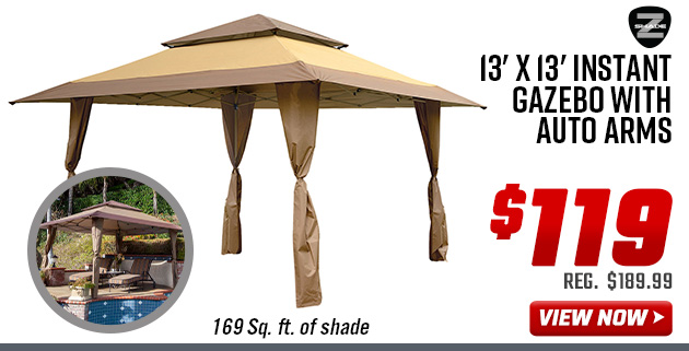 Z-Shade 13' x 13' Instant Gazebo with Auto Arms