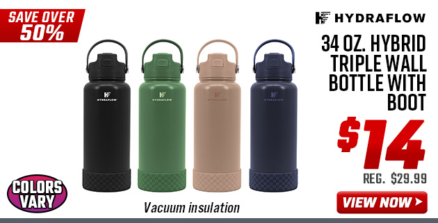 Hydraflow 34 oz. Hybrid Triple Wall Bottle With Boot