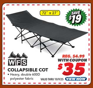 World Famous Sports Collapsible Cot
