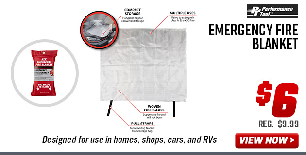 Performance Tool Emergency Fire Blanket