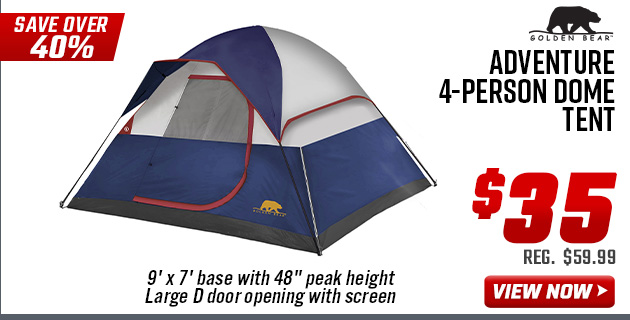 Golden Bear Adventure 4-Person Dome Tent