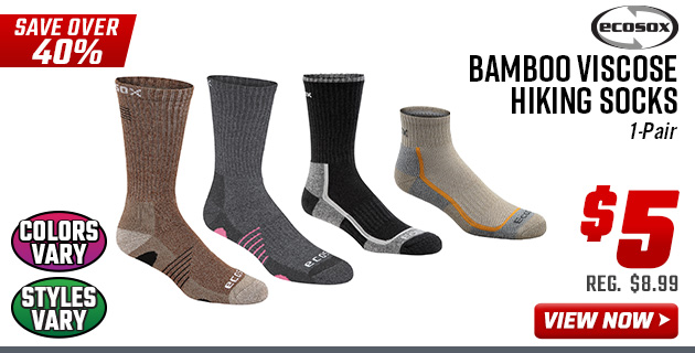 EcoSox Bamboo Viscose Hiking Socks