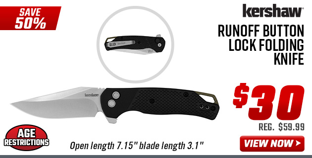 Kershaw Runoff Button Lock Folding Knife
