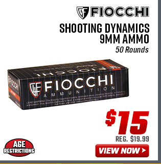 Fiocchi Shooting Dynamics 9mm Ammo