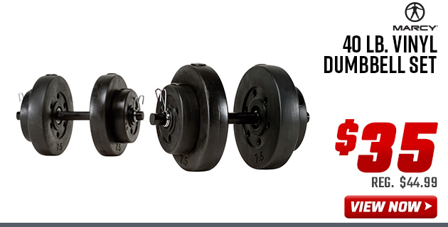 Marcy Club 40 lb. Vinyl Dumbbell Set  