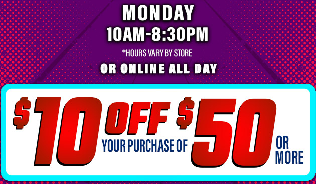 $10 off $50. Exclusions apply. Use code E251006