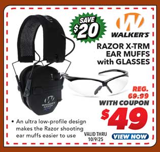 Walkers Game Ear Razor X-TRM Ear Muffs with Glasses