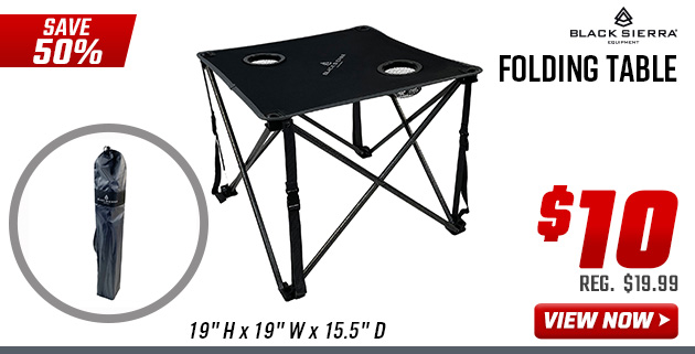 Black Sierra Folding Table