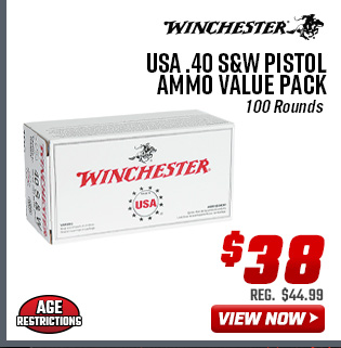 Winchester USA .40 S&W Pistol Ammo Value Pack