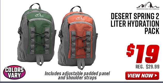 American Outback Desert Spring 2 Liter Hydration Pack