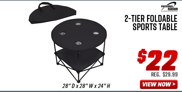 Preferred Nation 2-Tier Foldable Sports Table
