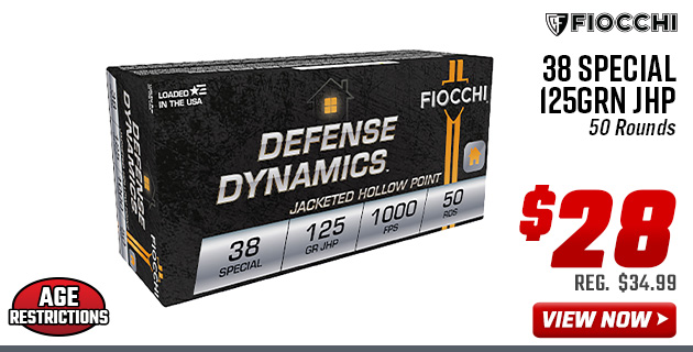 Fiocchi 38 Special 125grn JHP 