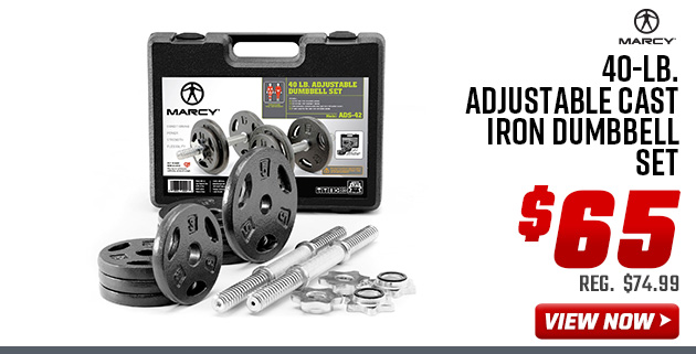 Marcy 40-lb. Adjustable Cast Iron Dumbbell Set 