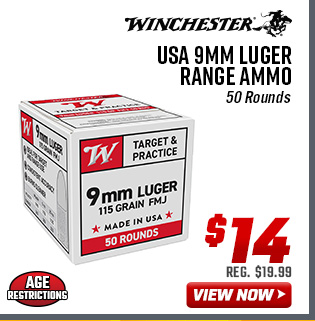 Winchester USA 9MM Luger Range Ammo