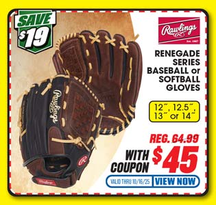 Rawlings Renegade Series Baseball or Softball Glove