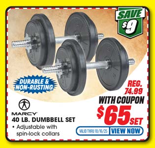 Marcy 40-lb. Adjustable Cast Iron Dumbbell Set