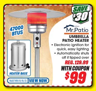 Mr. Patio Propane Umbrella Patio Heater