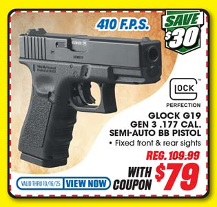 Umarex Glock G19 Gen 3 .177 Caliber Semi-Auto BB Pistol