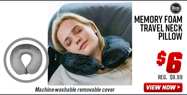 Bon Voyage Memory Foam Travel Neck Pillow