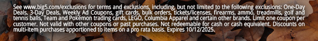 See www.big5.com/exclusions
