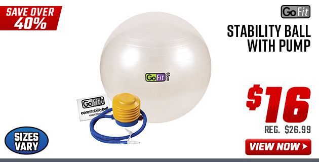 GoFit Stability Ball with Pump 