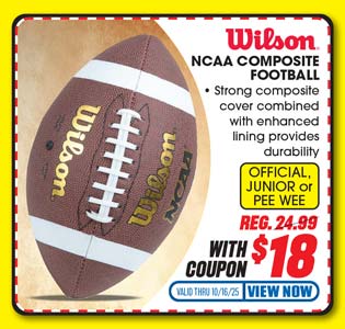 Wilson NCAA Composite Official, Junior or Pee Wee Football