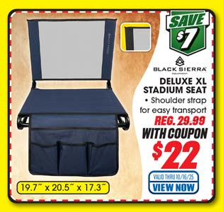 Black Sierra Deluxe XL Stadium Seat 25