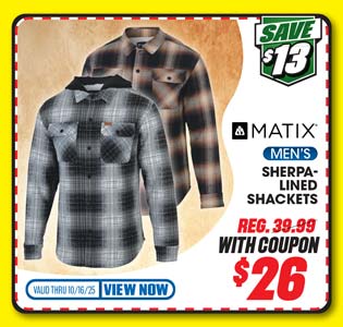 Matix Men's Sherpa Lined Shacket