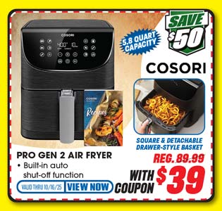 Cosori Pro Gen 2 Air Fryer 5.8 Quart